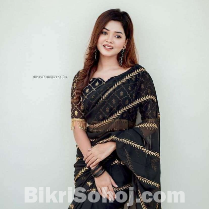 Jorjet saree and blouse.